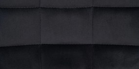 Banco de bar Tover em veludo e com estrutura preta 48 x 81-105 x 54 cm Preto