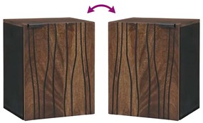 Armário de Banheiro Suspenso – 38x33.5x48 cm Madeira Sólida e Madeira