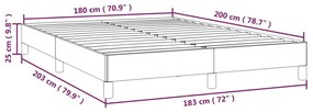 Estrutura de cama 180x200cm couro artificial castanho
