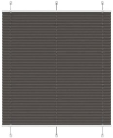 Preto Plissada Cega 120x100 cm Largura Tecido 119,4cm Poliéster