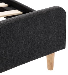 Estrutura de cama 120x200 cm serapilheira cinzento-escuro