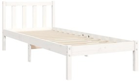 Estrutura de cama com cabeceira 90x200 cm madeira maciça