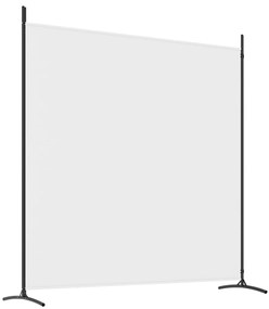 Divisória/biombo com 2 painéis 348x180 cm tecido branco