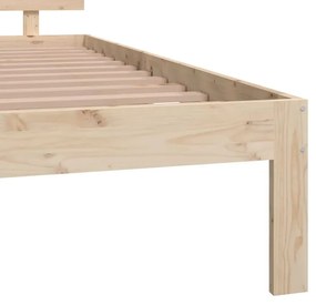 Estrutura de cama 140x190 cm pinho maciço