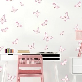 Papel de parede crianças - Borboletas cor-de-rosa