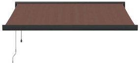 Toldo retrátil automático 300x250 cm castanho
