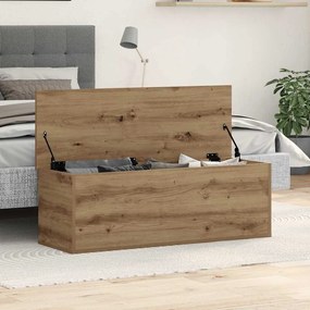Caixa de Armazenamento vidaXL Carvalho Artisan 102x35x35 cm Madeira Reforçada