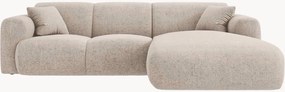 Sofá de canto em chenille Nolio (4 lugares)