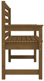 Banco de jardim 109x48x91,5 cm pinho maciço castanho-mel