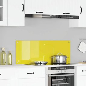 Balcão de Cozinha vidaXL Amarelo 110x40x0,6 cm em Vidro Temperado