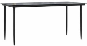 Conjunto de sala de jantar 5 pcs Cinza claro e preto Largo