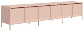 Móvel de TV 202x39x43,5 cm aço laminado a frio rosa