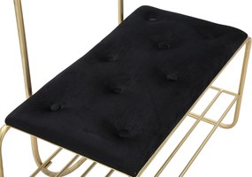 BANCO COM CABIDES 80X38,5X180 CM DOURADO E PRETO