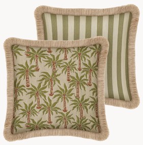 Almofada reversível artesanal para exterior Laura