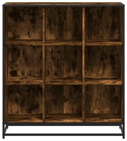 Estante 97,5x33x107,5 cm deriv. madeira/metal carvalho fumado