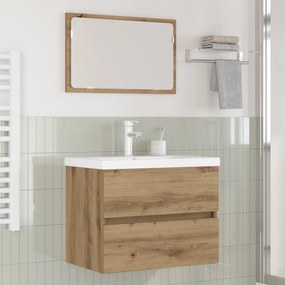 vidaXL Conjunto de Móveis para Banheiro 3 pcs Carvalho preto