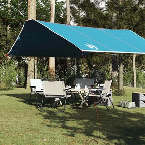 vidaXL Lona de campismo 420x440 cm impermeável azul
