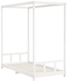 Estrutura de cama infantil 90x190 cm pinho maciço branco