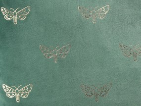 Conjunto de 2 almofadas decorativas em veludo verde esmeralda 45 x 45 cm YUZURI Beliani
