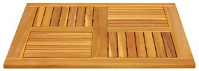 Tampo de mesa quadrado 80x80x2,2 cm madeira de acácia maciça