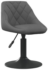 vidaXL Cadeira de jantar veludo cinzento-escuro