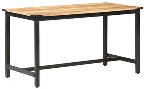Mesa de jantar 140x70x76 cm madeira de mangueira maciça áspera