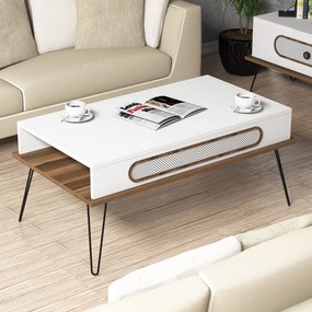 Mesa de Centro Ekol – Branco – 105x45,8x56 cm