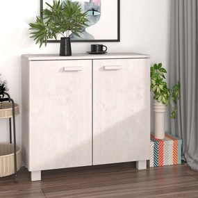 vidaXL Aparador HAMAR 85x35x80 cm pinho maciço branco