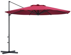 Chapéu de Sol Excêntrico Ø294x242 cm Chapéu de Sol de Jardim com Altur