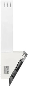 Exaustor de parede 60 cm aço e vidro temperado branco