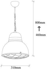 Candeeiro Chandelier Saglam – Amarelo Dourado – 31 cm