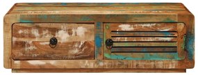 Mesa de centro 89x55x29 cm madeira recuperada maciça