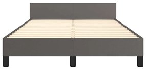 Estrutura cama c/ cabeceira sem colchão 120x200 cm cinzento