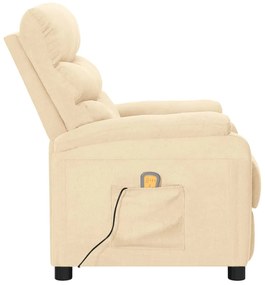 Poltrona de massagens tecido cor creme