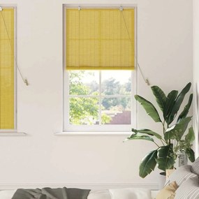vidaXL Persianas e Cortinas para Janelas Outros Manual Amarelo Bambu