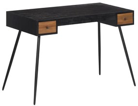 Secretária 117x56,5x75 cm madeira de teca recuperada maciça