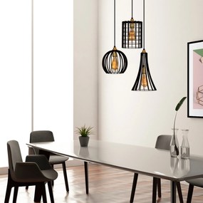 Chandelier Fellini – Preto – 49 x 49 cm