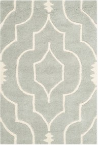 Tapete de lã artesanal de pelo curto Morgan