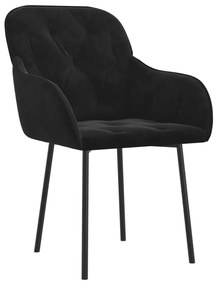 Cadeiras de jantar 2 pcs veludo preto