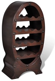vidaXL Escorredor de Vinho Castanho madeira