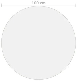 Protetor de mesa Ø 100 cm 1,6 mm PVC transparente