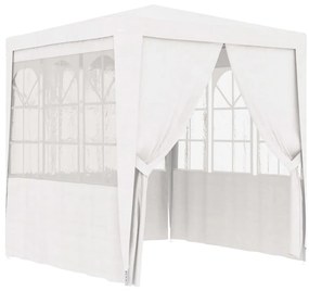 48516 vidaXL Tenda festas com paredes laterais 2x2m 90g/m² branco