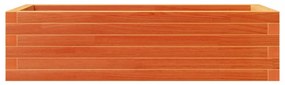 Vaso/floreira de jardim 90x40x23 cm pinho maciço castanho-mel
