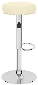 Bancos de bar 2 pcs tecido cor creme