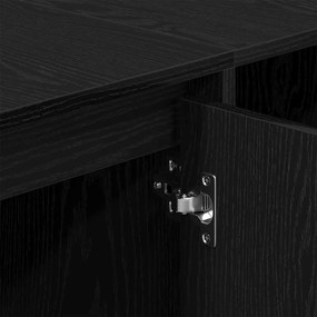 Estante de TV vidaXL - Carvalho Preto - 120x30x40.5 cm - Feito de Made