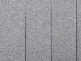 Cama de casal em tecido cinzento claro 160 x 200 cm POITIERS Beliani