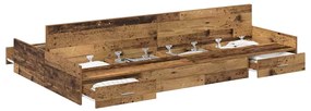 Cama Box em Madeira Velha, 120 x 190 cm, de Madeira de Engenharia.