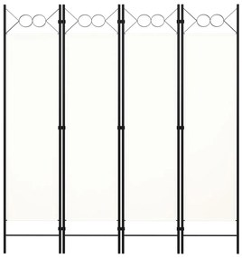 Divisória de quarto com 4 painéis 160x180 cm branco