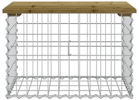Banco de jardim c/ design gabião 63x44x42 cm pinho impregnado