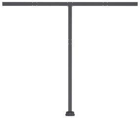 Toldo retrátil manual independente 350x250 cm azul e branco